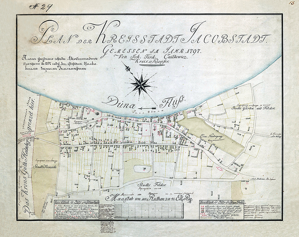 Jēkabpils pilsētas 1797. gada plāns